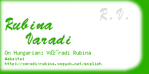 rubina varadi business card